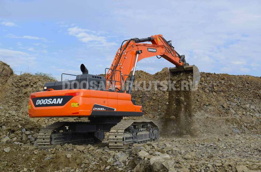 Doosan DX 520 LC в наличии у дилера в Иркутске - лизинг, продажа и запчасти